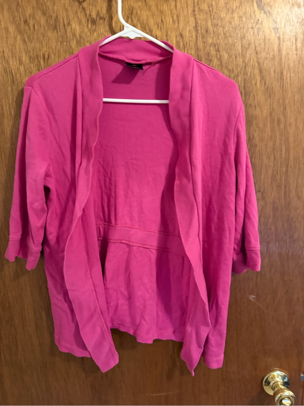 Rafaella Bright Pink Open-Front Cardigan